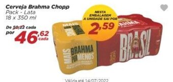 Dia Cerveja Brahma Chopp 18x350ml oferta