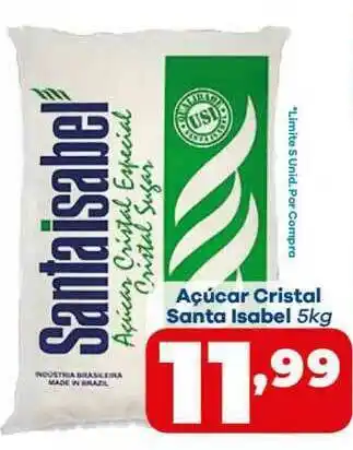 Açúcar Cristal Santa Isabel 5kg