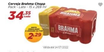 Dia Cerveja Brahma Chopp 15x269ml oferta