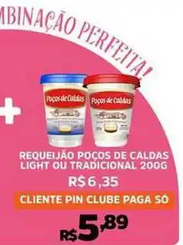 Requeijão Poços De Caldas Light Ou Tradicional 200g