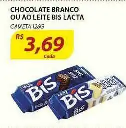 Assaí Atacadista Chocolate Branco Ou Ao Leite Bis Lacta 126g oferta