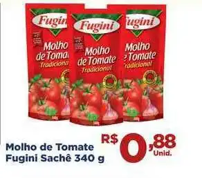 Tatico Molho De Tomate Fugini Sache 340g oferta