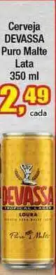 Paulistão Supermercados Cerveja Devassa Puro Malte 350ml oferta