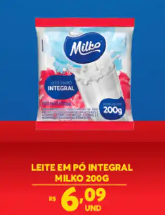 Atacadão Centro Sul Leite em po Integral Milko 200g oferta