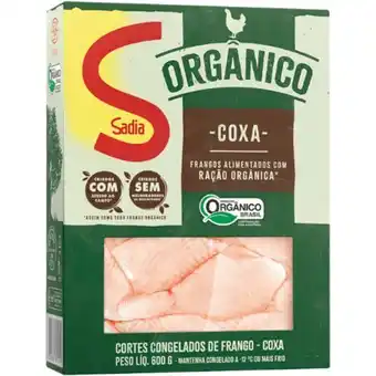 Super Lagoa Coxa de frango sadia organico congelada 600g oferta