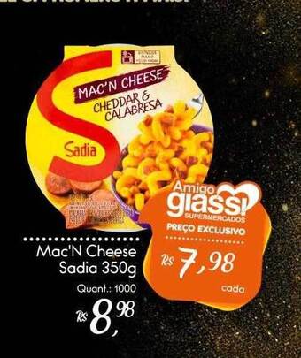 Giassi Supermercados Mac'n Cheese Sadia oferta