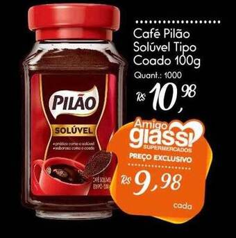 Giassi Supermercados Café Pilão Solúvel Tipo Coado oferta