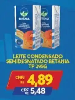 Atacadão Centro Sul Leite Condensado Semidesnatado Betania TP 395g oferta
