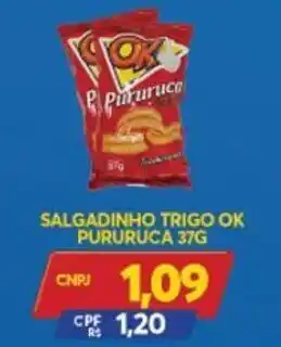 Atacadão Centro Sul Salgadinho Trigo OK Pururuca 37g oferta