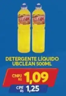 Atacadão Centro Sul Detergente Liquido Ubclean 500ml oferta