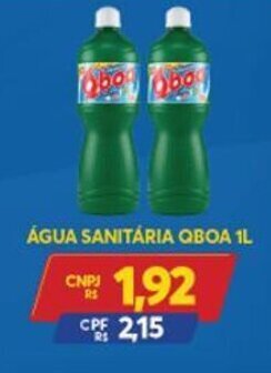 Atacadão Centro Sul Agua Sanitaria Qboa 1L oferta