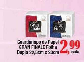 Supermercados Unidos Guardanapo De Papel Gran Finale Folha Dupla 22.5cm X 23cm oferta