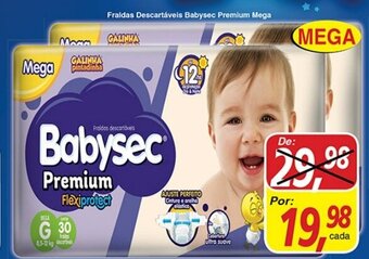 Supermercados Guanabara Fraldas Descartaveis Babysec Premium Mega oferta