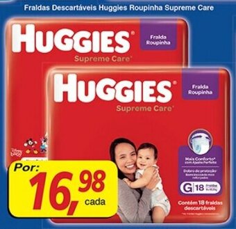 Supermercados Guanabara Fraldas Descartaveis Huggies Roupinha Supreme care oferta