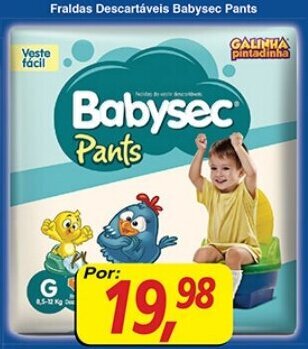 Supermercados Guanabara Fraldas Descartaveis Babysec Pants oferta