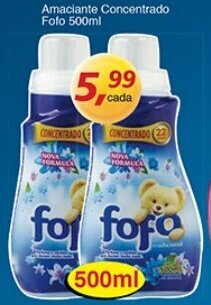Supermercados Guanabara Amaciante Concentrado Fofo 500ml oferta