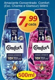 Supermercados Guanabara Amaciante Concentrado Comfort 500ml oferta
