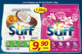 Supermercados Guanabara Lava Roupas em po Surf sache 1.6kg oferta