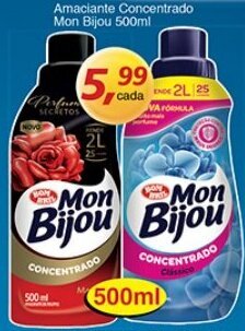 Supermercados Guanabara Amaciante Concentrado Mon Bijou 500ml oferta