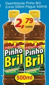 Supermercados Guanabara Desinfetante Pinho Bril Leve 500ml Pague 450ml oferta