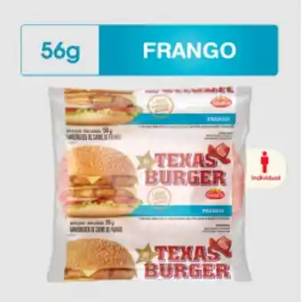 Nordestão Hamburguer texas burguer seara frango 56g oferta