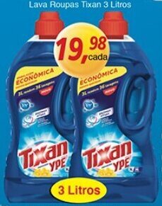 Supermercados Guanabara Lava roupas Tixan 3L oferta
