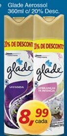 Supermercados Guanabara Glade Aerossol 360ml c/20% Desc. oferta