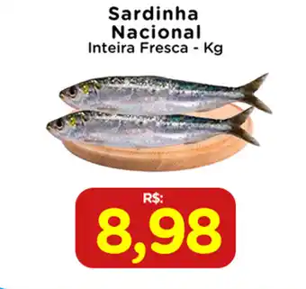 Sardinha Nacional Inteira Fresca 1kg