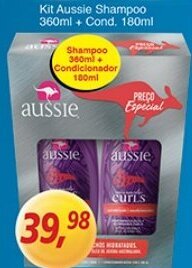 Supermercados Guanabara Kit Aussie Shampoo 360ml + Cond. 160ml oferta
