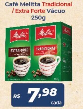 Atakarejo Cafe Melitta Tradicional/ Extra Forte Vacuo 250g oferta