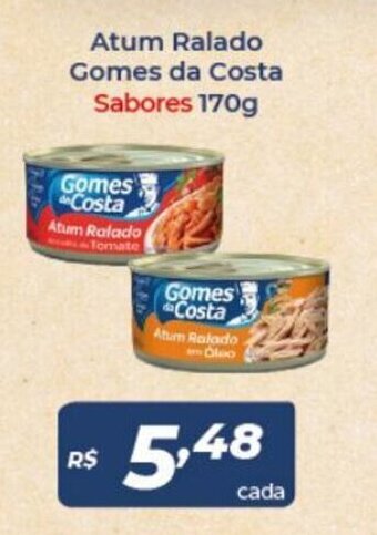 Atakarejo Atum Ralado Gomes da Costa sabores 170g oferta