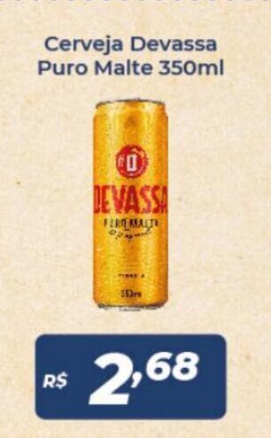 Atakarejo Cerveja Devassa puro Malte 350ml oferta