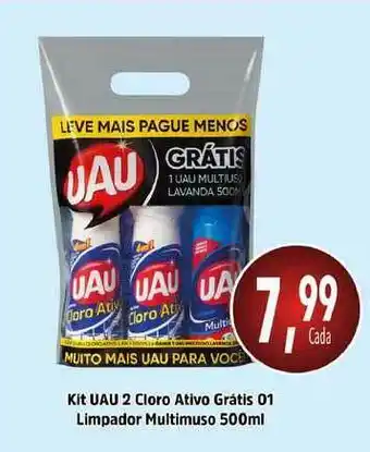 Supermercados Campeão Kit Uau 2 Cloro Ativo Grátis 01 Limpador Multimuso 500ml oferta