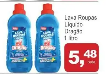 Mineirão Atacarejo Lava roupas liquido Dragao 1L oferta