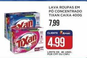 Apoio Mineiro Lava Roupas Em Pó Concentrado Tixan oferta