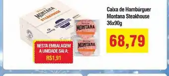 Caixa De Hambúrguer Montana Steakhouse