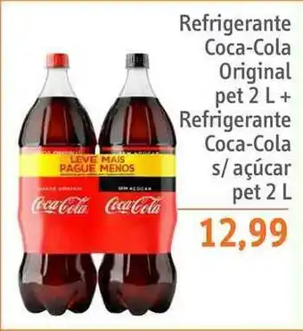 Sonda Refrigerante Coca-cola Original + Refrigerante Coca-cola S Açúcar oferta