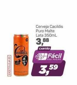 Supermercados São Vicente Cerveja Cacildis Puro Malte oferta
