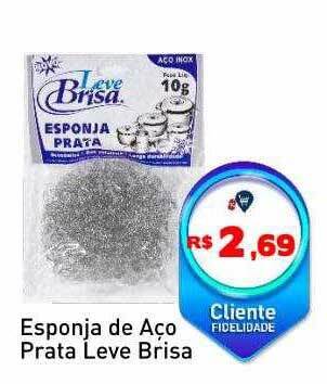 Esponja De Aço Prata Leve Brisa