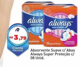Tonin Superatacado Absorvente Suave C Abas Always Super Proteção oferta