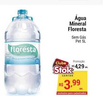 Stok Center água Mineral Floresta 5l oferta