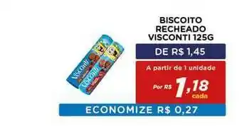 Bahamas Mix Biscoito Recheado Visconti 125g oferta