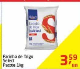 Tenda Atacado Farinha de trigo select pacote 1kg oferta