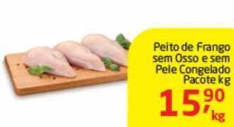Tenda Atacado Peito de frango sem osso e sem pele congelado pacote kg oferta