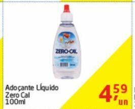 Adoçante líquido zero cal 100ml