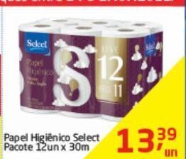 Tenda Atacado Papel higiênico select pacote 12un x 30m oferta