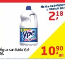 Tenda Atacado Água sanitária ypê 5l oferta