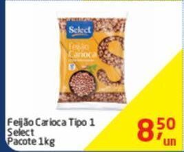 Tenda Atacado Feijão carioca tipo 1 select pacote 1kg oferta