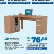 Lojas Becker Escrivaninha oferta