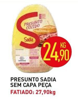 Calvo Atacadista Presunto Sadia sem capa peca 1kg oferta